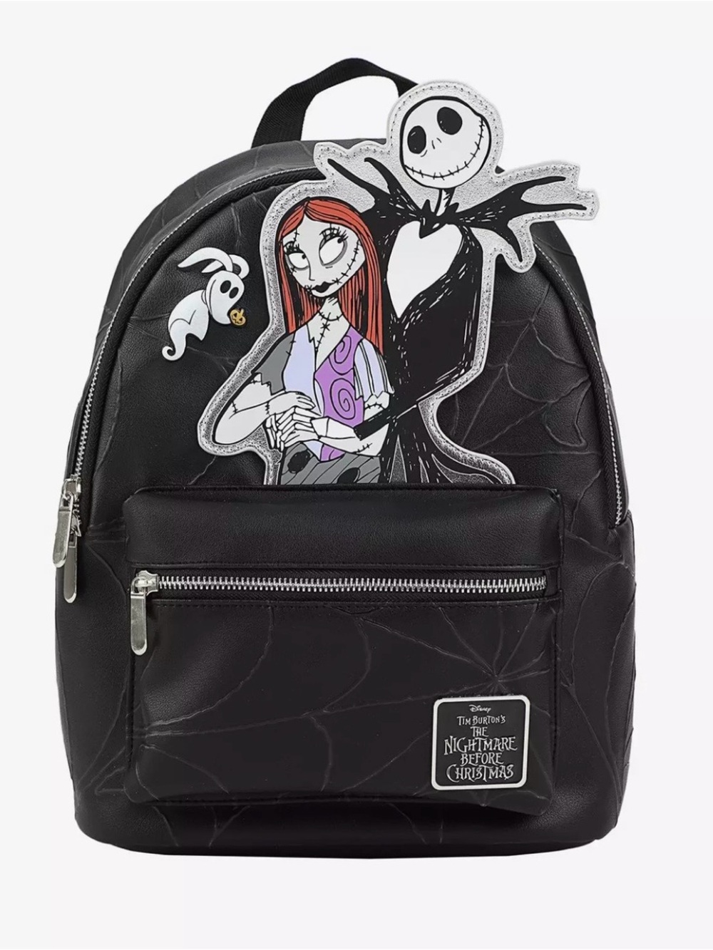 NWT Disney The Nightmare Before Christmas Black Mini Backpack with Jack & Sally - Picture 1 of 4